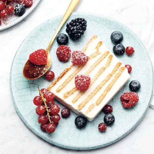 Vanille-Butterkeks-Parfait mit Orangenlikör