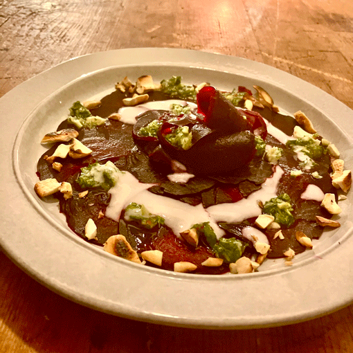 Rote-Bete-Carpaccio mit Limette und Kokos