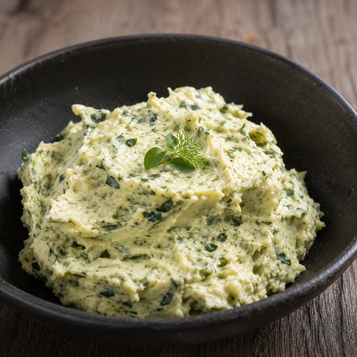 Kräuterbutter mit Zitronenmelisse, Basilikum und Dill