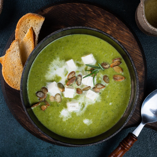 Brokkoli-Cremesuppe mit Kartoffeln und Sahne