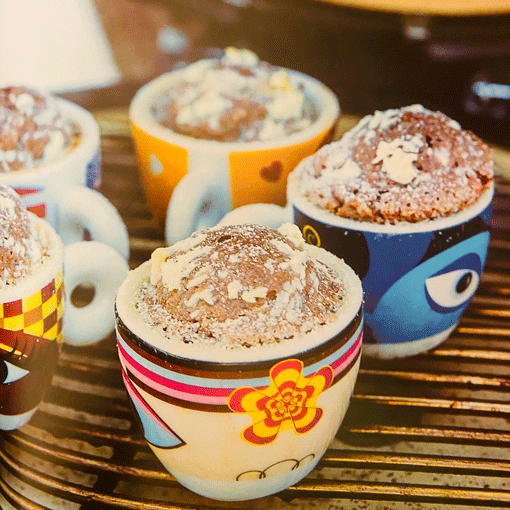 Mini Schokoladenkuchen mit Haselnüssen vom Grill