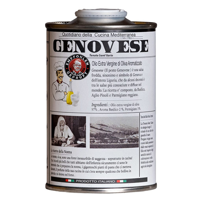 TENUTA SANT'ILARIO - Genovese Olivenöl mit Parmesan & Basilikum - 250ml - Mike Süsser empfiehlt