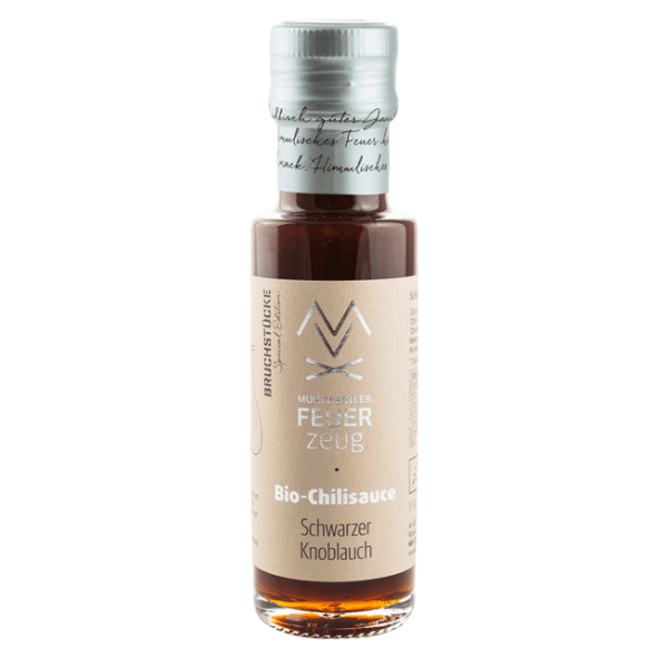 Mühlviertler FEUERzeug - Bio Chili-Sauce "Schwarzer Knoblauch" - 110g - von Jörg Bruch