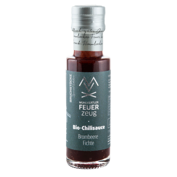 Mühlviertler FEUERzeug - Bio Chili-Sauce "Brombeere Fichte" - 110g - von Jörg Bruch