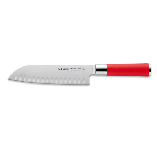 Mein Lokal Dein Lokal - Santoku Messer mit Kullenschliff - 18 cm