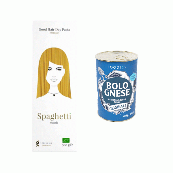 Bestes Bolognese Bundle - Greenomic Spaghetti und 3Foodies Bolognese