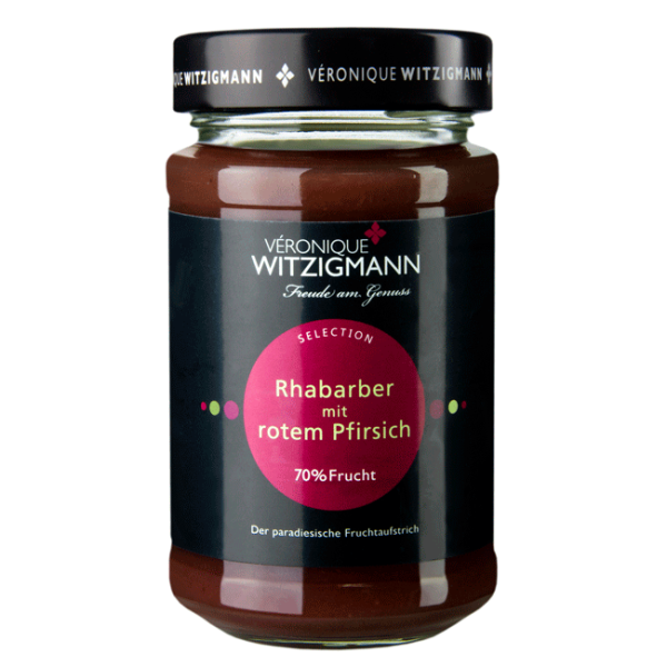 Veronique Witzigmann - Rhabarber mit rotem Pfirsich - Fruchtaufstrich - 225g