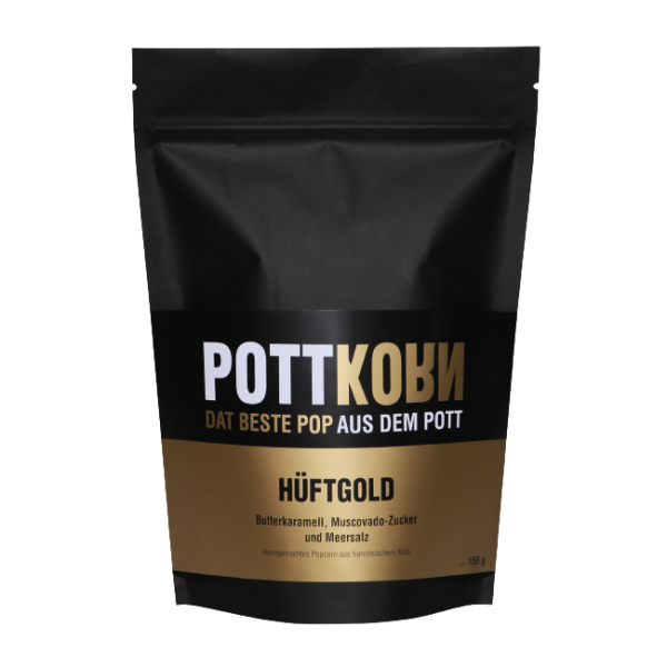 Pottkorn - Hüftgold mit Karamell-Meersalz Popcorn - 80g