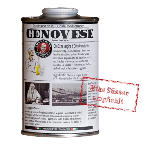 TENUTA SANT'ILARIO - Genovese Olivenöl (mit Parmesan & Basilikum) - 250 ml - Mike Süsser empfiehlt