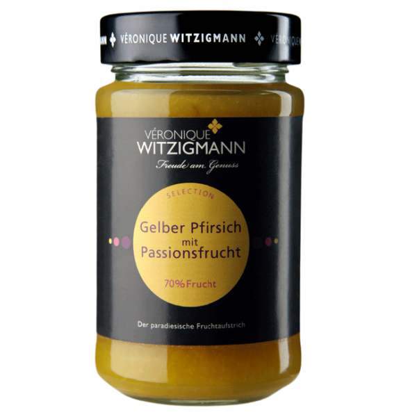Veronique Witzigmann - Gelber Pfirsich mit Passionsfrucht - Fruchtaufstrich - 225g - MHD